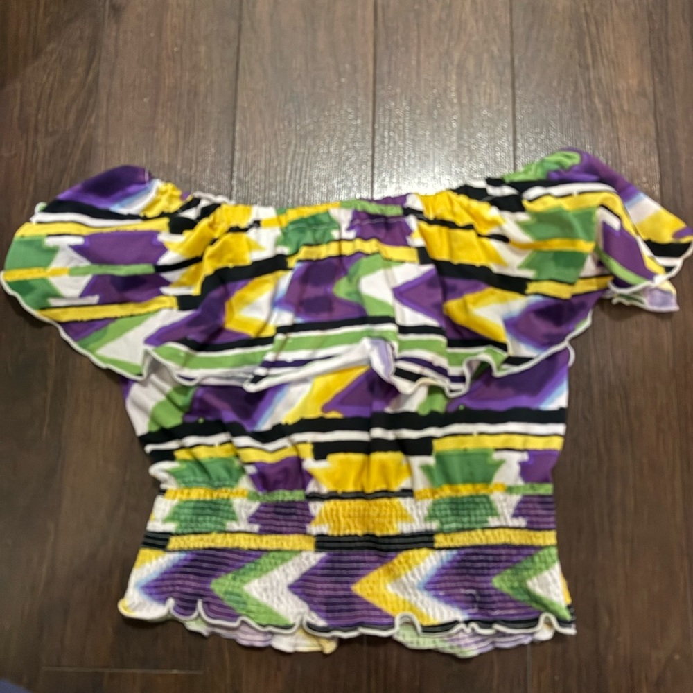 Y2K BabyPhat Multicoloured Off-Shoulder Women's Top